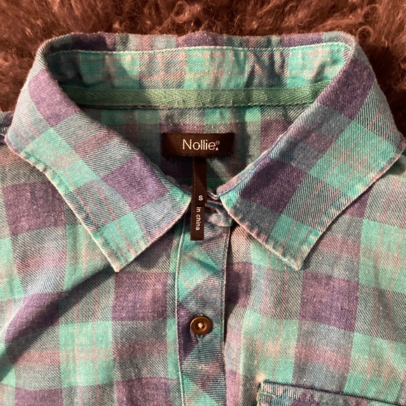 Nollie plaid button down, size S - Picture 4 of 6